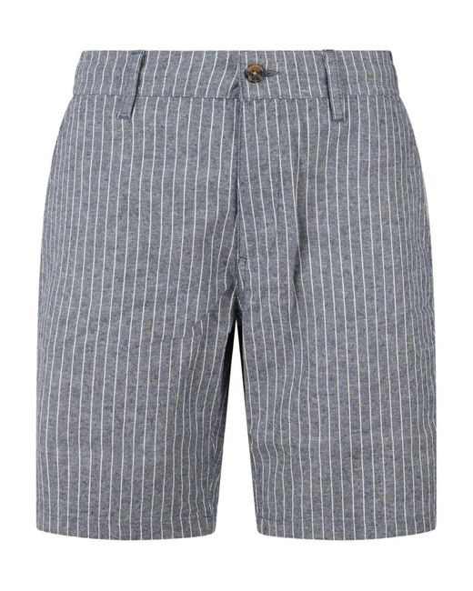 Mc2 Saint Barth Gray Striped Shorts for men