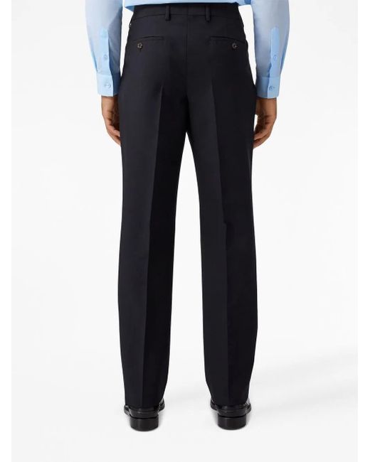 Burberry Blue Straight-Leg Trousers for men