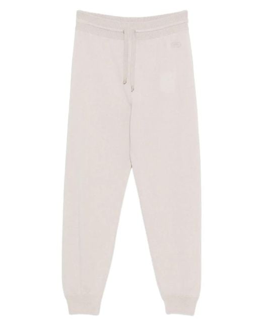 Agnona White Drawstring-Cuffed Trousers
