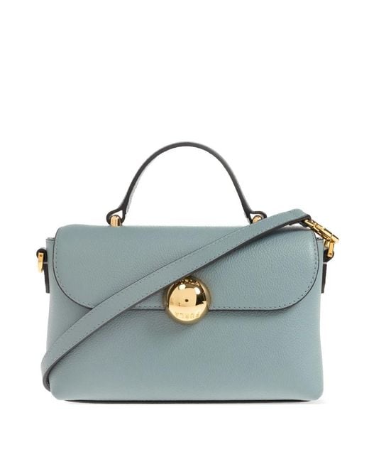 Furla Blue Moonlight Leather Tote Bag