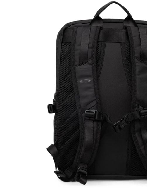 Oakley Black Logo-Patch Panelled Backpack for men