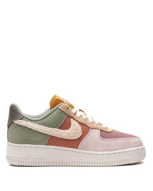 Nike Pink Air Force 1 "oil Green" Sneakers