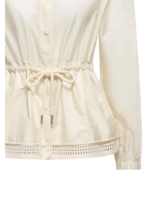 Moncler White Rochebonne Drawstring Jacket