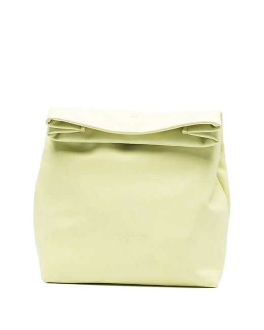 Cortana Yellow Leather Clutch Bag
