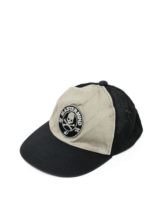 Mastermind Japan Black Logo-Patch Mesh-Panel Baseball Cap for men