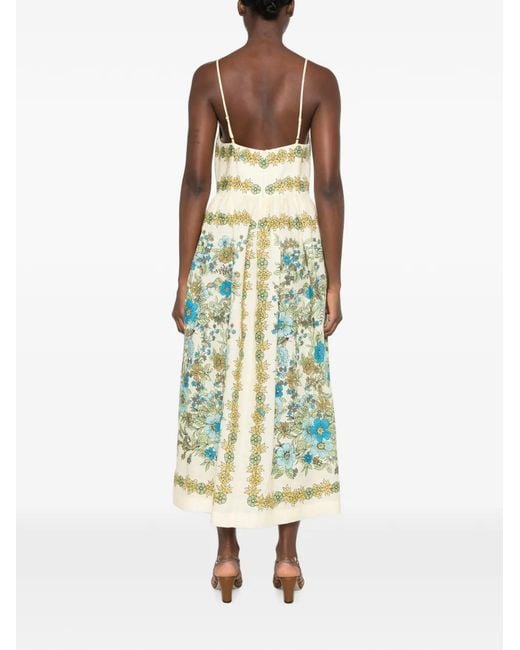 ALÉMAIS White Sophia Midi Dress