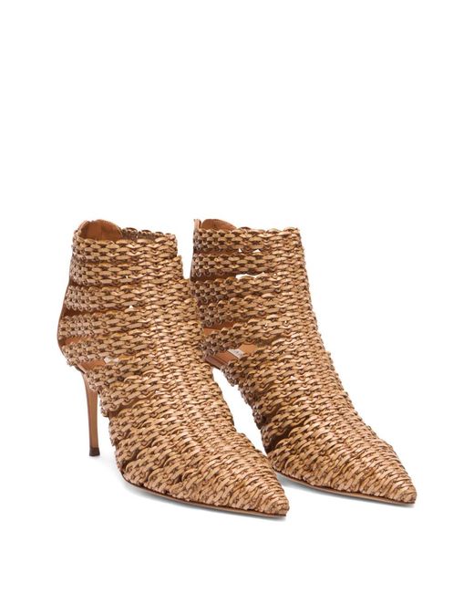 Casadei Brown Point-Toe Heeled Boots