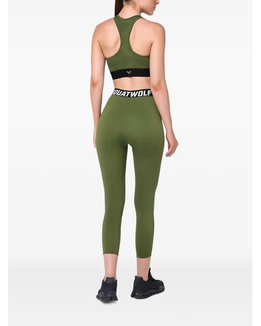 SQUATWOLF Green Wordmark Sport-Bh Mit Racerback
