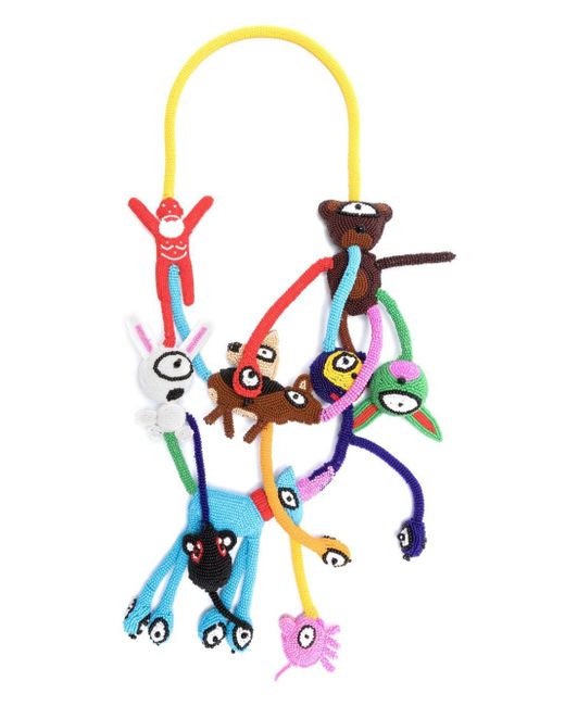 Walter Van Beirendonck Oversized logo-plaque Chain Necklace - Farfetch