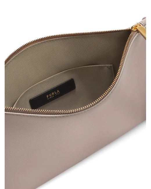 Furla Gray Sfera Fringing Shoulder Bag