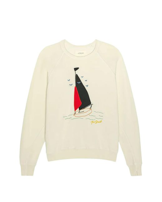 The Great White College Sailing-Boat Appliqué Hoodie