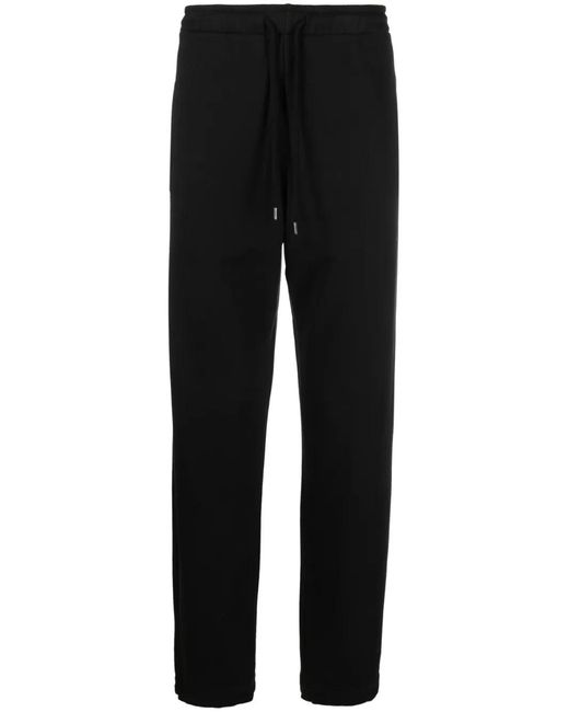 424 Black Drawstring-Waist Cotton Track Pants for men