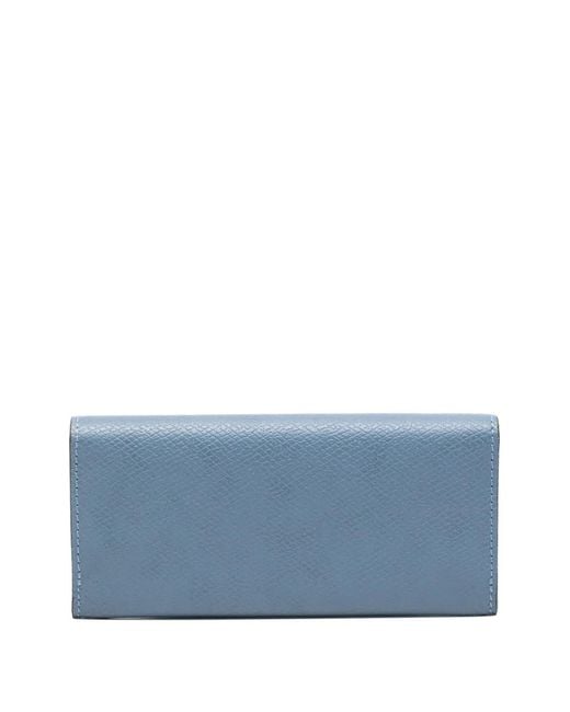 Longchamp Blue Épure Logo-Embossed Wallet