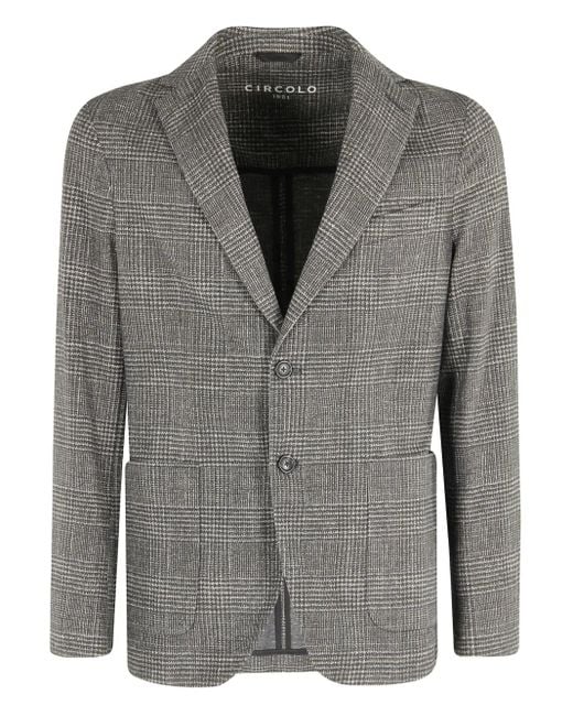 Circolo 1901 Gray Check Pattern Jacket for men