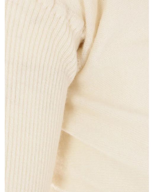 Rick Owens White Wool Cropped Cardigan