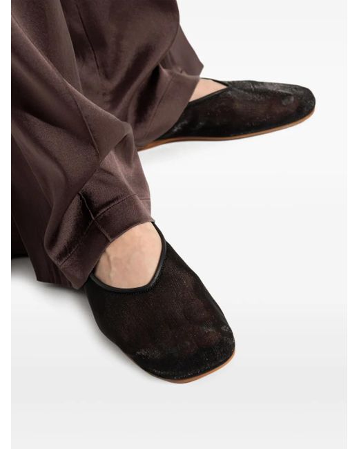 Forte_forte Black Tulle Ballet Flats