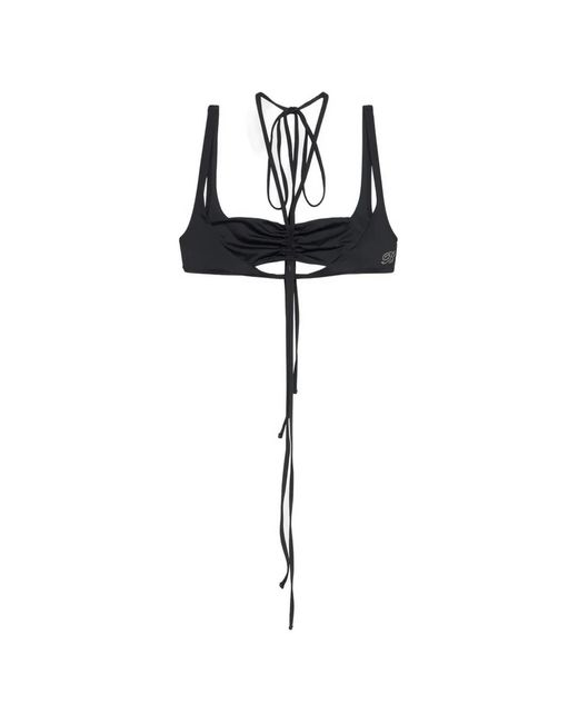Blumarine Black Cut-Out Bikini Top