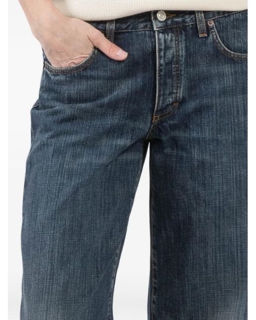Jeanerica Blue Low-Waist Flared-Leg Jeans