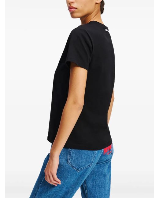 Karl Lagerfeld Black Printed T-Shirt