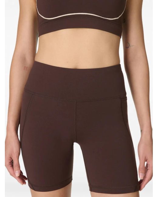Sweaty Betty Brown Power 6" High-Waisted Shorts