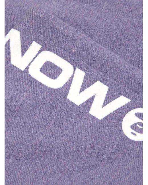 Aape By A Bathing Ape Purple Logo-Detail Long-Sleeves Hoodie for men