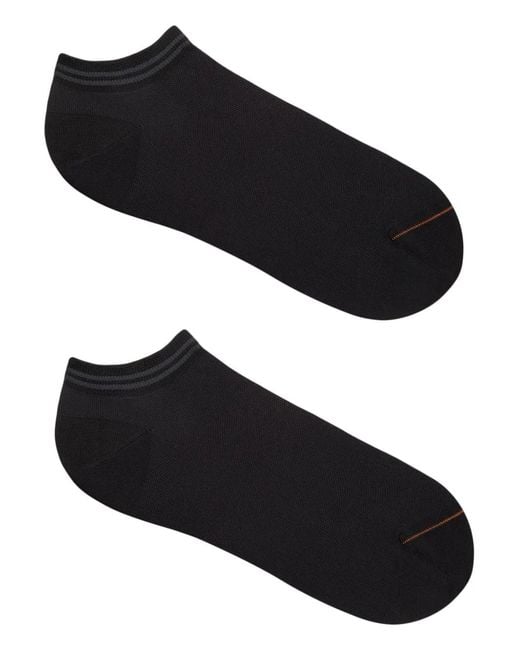 Zegna Black Stripe-Detail Socks for men