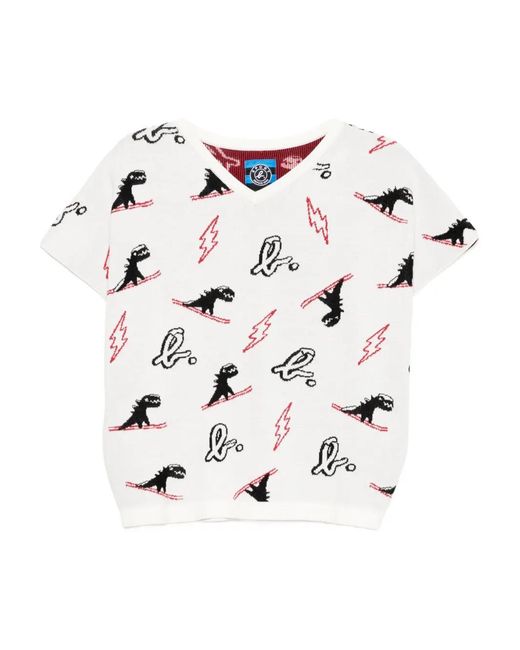 SPORT b. by agnès b. White Dino Christmas Vest