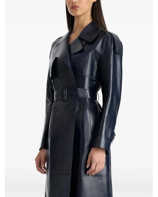 Mackage Blue Carmela Leather Coat