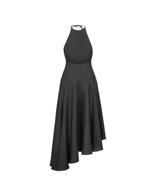 Anouki Black Asymmetric Halterneck Dress