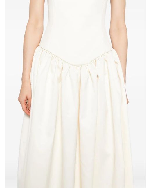 Robe Lola À Coupe Mi-Longue De La Vali en coloris White