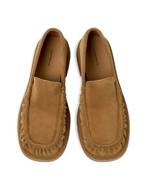 CAMPERLAB White Ruffled Loafers