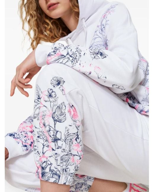 Twinset X Myfo フローラル トラックパンツ White