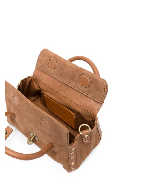 Zanellato Brown Baby Dotta Suede Tote Bag