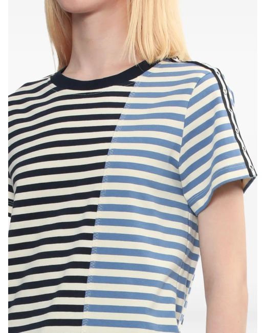 3.1 Phillip Lim ストライプ パネル Tシャツ Blue