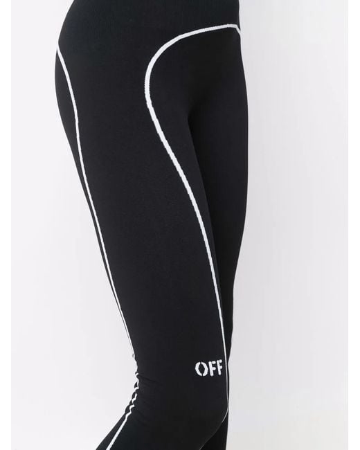 Off-White c/o Virgil Abloh Black Athl Stamp Logo leggings