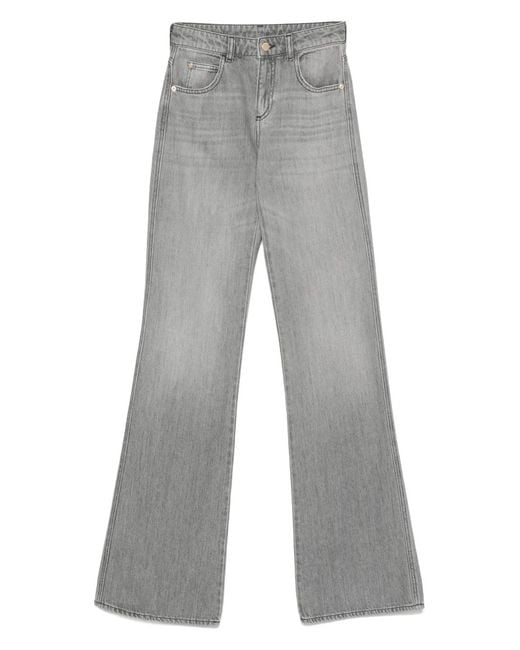 Emporio Armani Gray Wide-Leg Jeans