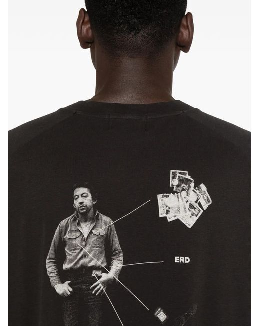Enfants Riches Deprimes Black Graphic-Print Raglan-Sleeve T-Shirt for men