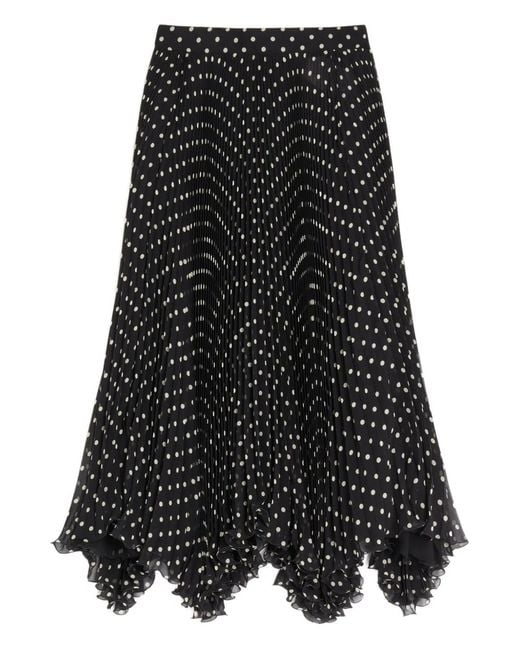Valentino Garavani Black Asymmetrical Plusdepois Midi Skirt