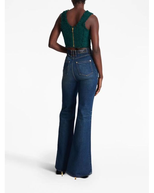 Balmain Cropped Top in het Green