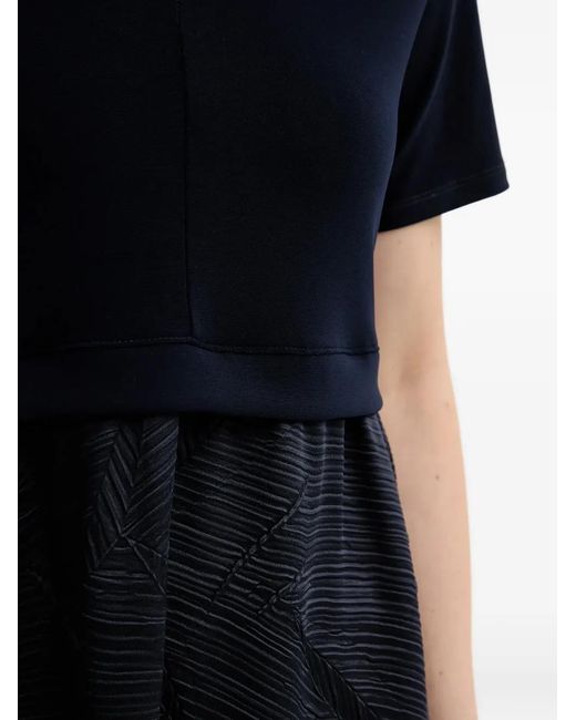 Joseph Ribkoff Black V-Neck Patterned Dress