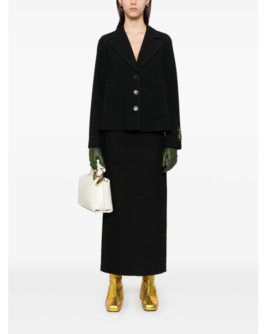 Marni Black Contrast-Stitching Jacket