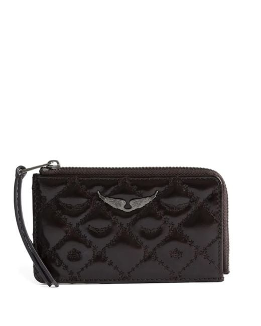 Zadig & Voltaire Black Zv Card Vintage Monogram Cardholder