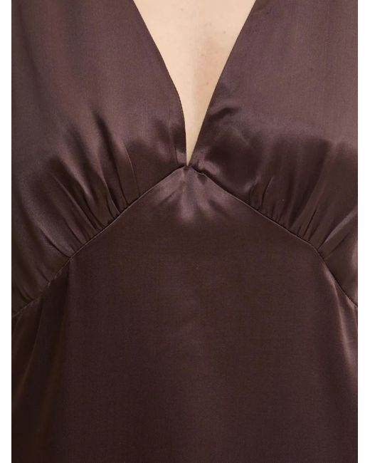 Day Birger et Mikkelsen Purple V-Neck Gathered Top