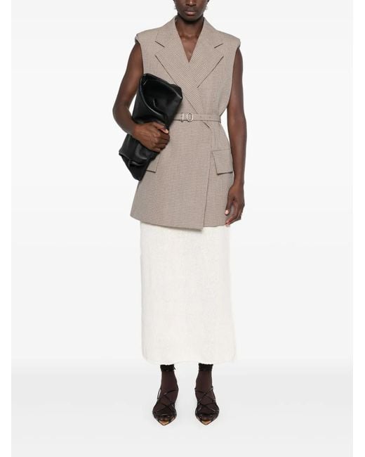 Jil Sander Natural Checked Vest