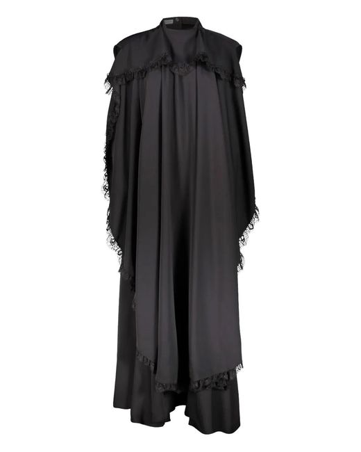 Balenciaga Black Lace-Detail Maxi Dress