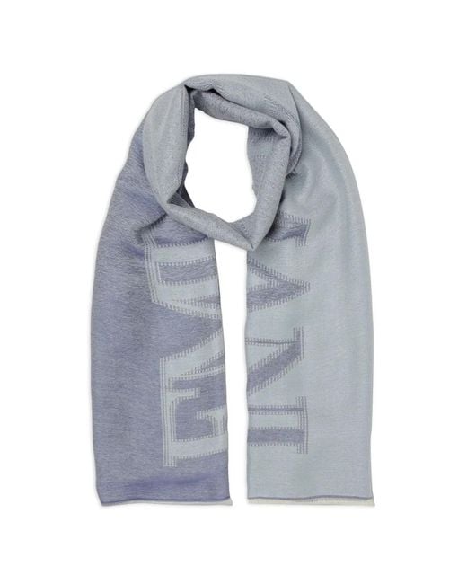 Emporio Armani Blue Écharpe À Logo