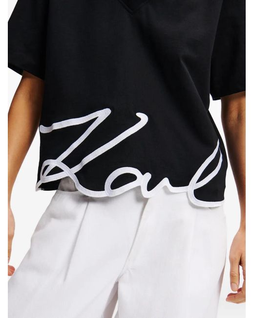 Karl Lagerfeld Black Signature T-Shirt