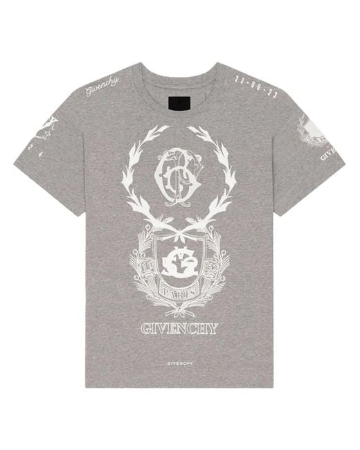 Givenchy Gray Short-Sleeve T-Shirt for men