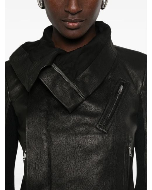 Rick Owens Black Classic Biker Jacket