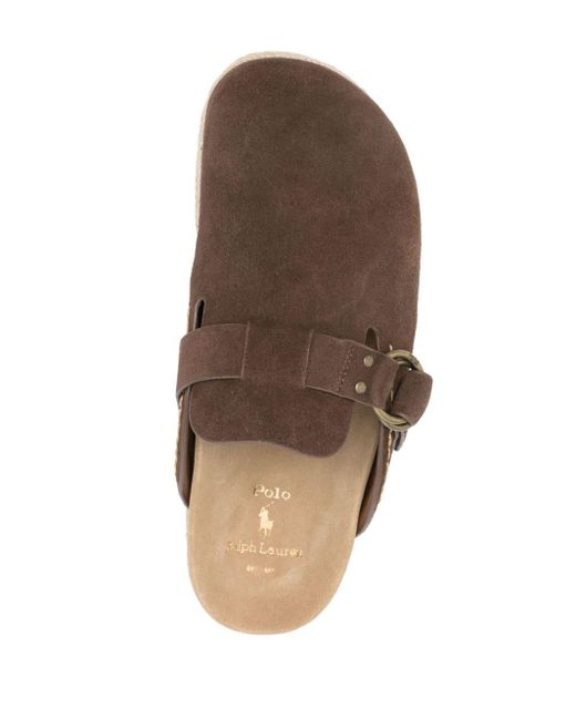 Polo Ralph Lauren Brown Turbach Suede Slippers for men
